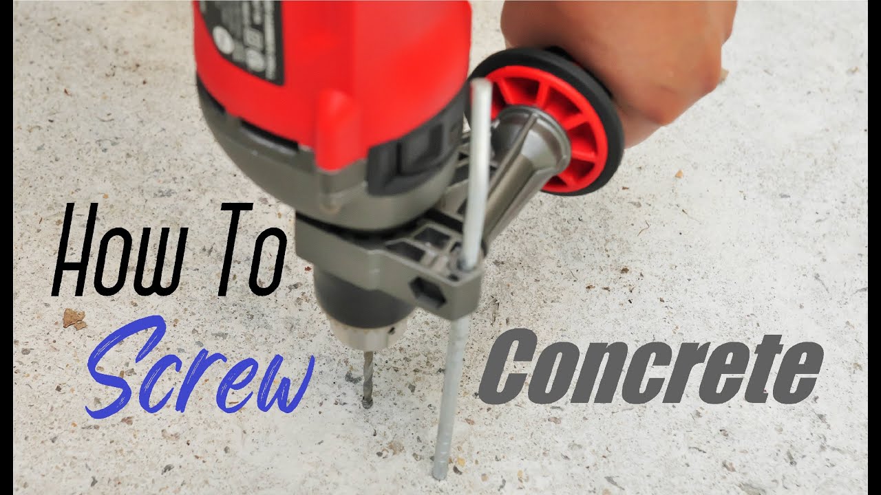 How To Drill Screw Into Concrete Easy Simple - YouTube