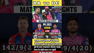🔴Rr vs dc highlights 2023 || दिल्ली कैपिटल को 57 रनो से हराया💯 || #cricket #ipl2023 #rrvsdc #dcvsrr