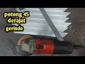 how to cut 45 degrees with a hand grinder