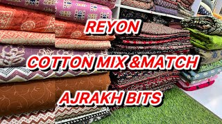 #reyon cotton mix \u0026 match #ajrakh nighty bits 3m.