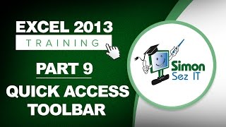 Excel 2013 for Beginners Part 9: The Quick Access Toolbar