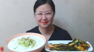 mukbang 고소하고 시원한 콩국수~아삭아삭 오이김치 코가 톡쏘는 파김치~eating sound