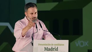 Abascal presenta a los 179 candidatos de Vox a los ayuntamientos de la Comunidad de Madrid