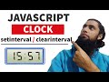 #19 🔥Create a Timer Clock using JavaScript SetInterval & ClearInterval functions | 🏆Excellent Way
