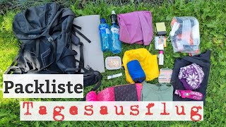 Packliste für eine Tageswanderung | Wandern für Einsteiger