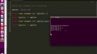 Python How to Find last element in a List or Array