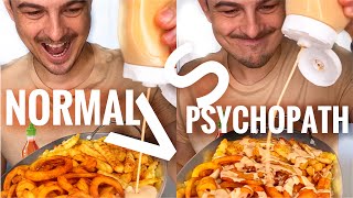 SAUCE on the side or SAUCE on the top😎🍟🍯😍 Normal vs Psychopaths| CHEFKOUDY