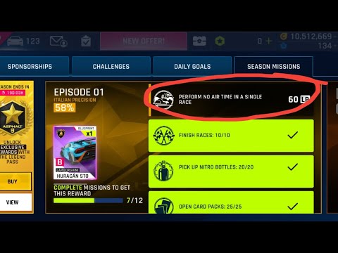 Perform No Air Time In Single Race Asphalt 9 Episode 1 Italian ...