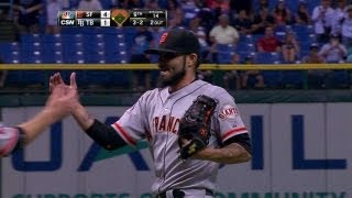 SF@TB: Romo retires Johnson to seal the Giants' win