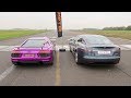 DRAG RACE! AUDI R8 V10 PLUS VS TESLA MODEL S P100D!