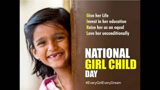 National Girl Child Day|| Happy Girl Child Day||