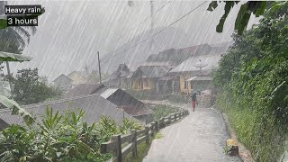 Heavy rain, thunderstorms hit villages on hills||risk of flash floods and landslides⁉️