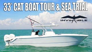 33' Cat Boat Tour & Sea Trial | Invincible Center Console
