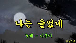 나는 울었네  -  나훈아