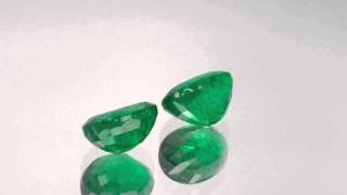 7.12-Carat Pair of Lovely Eye-Clean Royal Green Zambian Emeralds