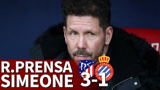 Atlético 3- Espanyol 1| Rueda de prensa de Simeone | Diario AS