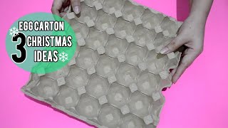3 Christmas Ideas With Egg Cartons| Christmas Ideas