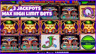 3 JACKPOTS/ CLEOPATRA 2 SLOT HIGH LIMIT/ FREE GAMES SPINS/ LIMITE ALTO