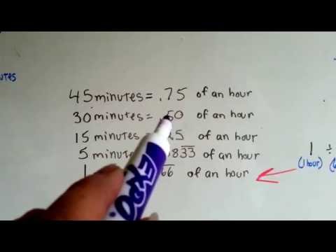 What is 8 hours and 10 minutes in decimals?