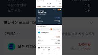 오픈캠퍼스 (EDU) 코인 급등으로 계좌 가치 상승