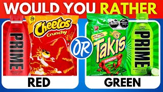 Would You Rather RED vs GREEN Food Edition! 🍓🥑