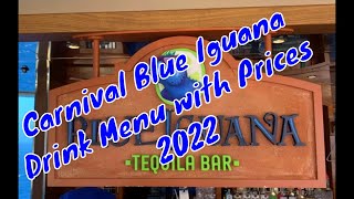 Carnival Cruise Drink Menu Prices Blue Iguana Tequila Bar