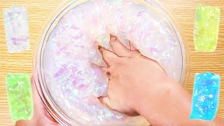 【DIY】掴めない物体の中身を使って超巨大キラキラたぷたぷスライム作ってみた【slime ASMR】