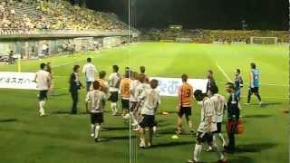 2012 J2第20節　横浜FC 対 栃木 4-3で勝ち。試合後ゴール裏