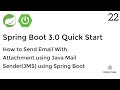How to Send Email With Attachment using Java Mail Sender(JMS) using Spring Boot