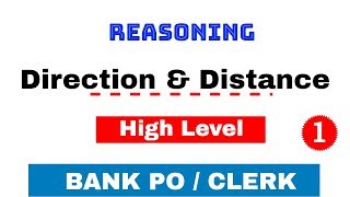 New Pattern Distance and Direction Questions ( High Level)  for sbi clerk 2018 exam Part 1
