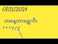 7/11/2024 #2dကြာသာပတေးတနေ့တာ