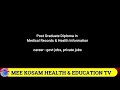 pg diploma in medical record and health information career scope health information course details