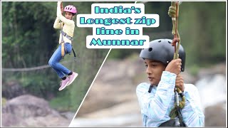 Longest Zipline in India | Ripple waterfalls Adventure #munnardiaries