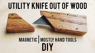 Making a Pocket Utility Knife of Wood for Cheap | MAGNETIC