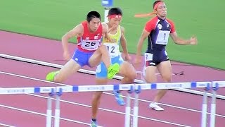 2015和歌山国体陸上 少年男子Ａ400ｍＨ準決勝1組 20151002