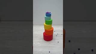 Oddly Satisfying video Colored Beads and Balls #beads #oddlysatisfying #dominogirl