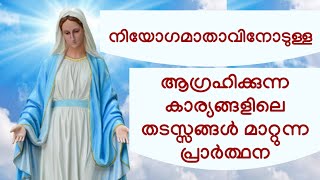 നിയോഗമാതാവിനോടുള്ള ആഗ്രഹ സമർപ്പണ പ്രാർത്ഥന 7 പ്രാവശ്യം പ്രാർത്ഥിച്ച് 3 നിയോഗങ്ങൾ സമർപ്പിച്ച് share