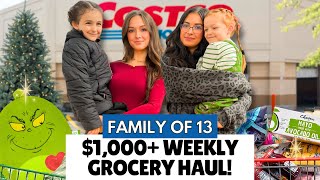 Massive $1,079 Costco + Whole Foods Grocery Haul | Family of 13