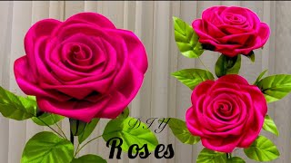 DIY Satin Ribbon Rose Make | How to make ribbon rose | Ribbon decoration ideas