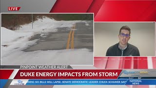 Duke Energy works to restore power after ice storm
