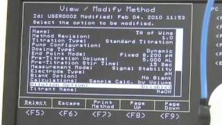 HI901 - Method Option Menu