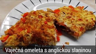 Vaječná omeleta s anglickou slaninou a paprikou - recept