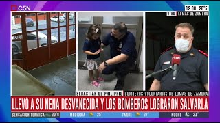 BOMBEROS HÉROES le salvaron la vida a una nena de 3 años en Lomas de Zamora