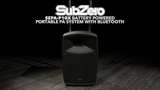 SubZero SZPA-P10X Battery Powered Portable PA System with Bluetooth