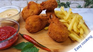 I wish I knew this chicken recipe sooner, crispy thighs at home#Fried Chicken