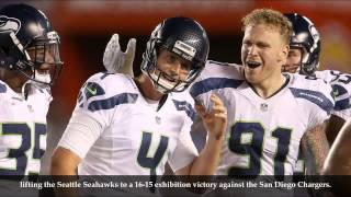 Steven Hauschka kicks 60-yard field goal to give Seattle Seahawks 16-15 win against Chargers