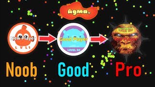 Agma.io - The Evolution of skill! || Noob Player vs. Good Player vs. Pro Player