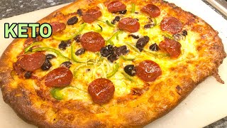 KETO Pizza Recipe NYC Style - NO FATHEAD - NO Cauliflower  Real yeast dough detailed technique