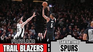 Portland Trail Blazers vs San Antonio Spurs - Full Game Highlights - February 7, 2019