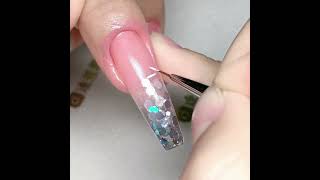 【How to apply GLITTER to Nail Polish \u0026 Gel Polish】Reflective Glitter Frenchies